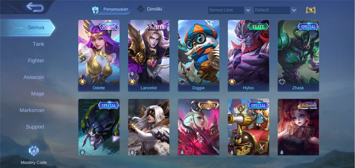 Penjualan akun permainan Mobile Legends